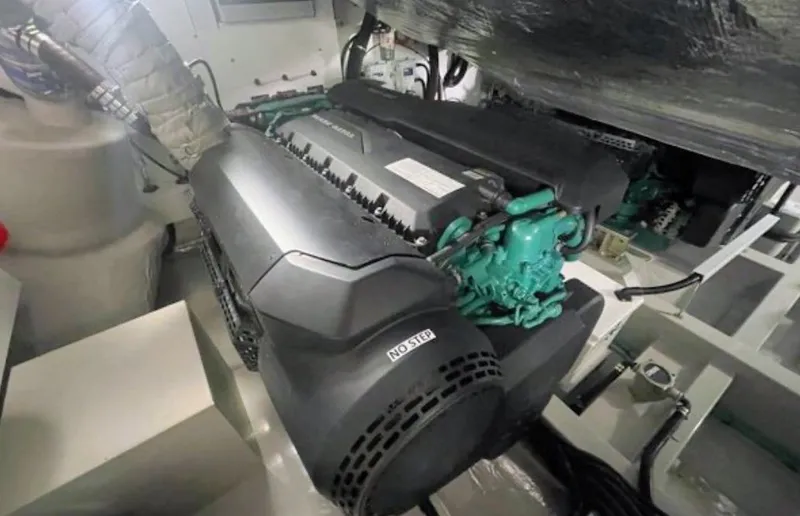 Slide: The Image of Engine room of 2019 Sunseeker Predator 50. - 44