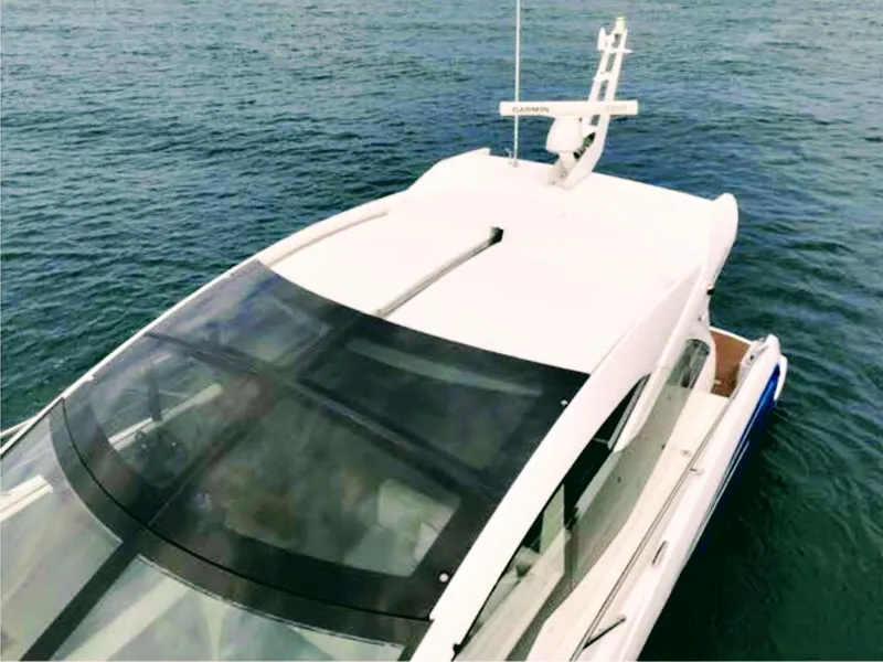 Slide: The Image of Sunseeker Predator 50 yacht on water, 2019 model. - 7