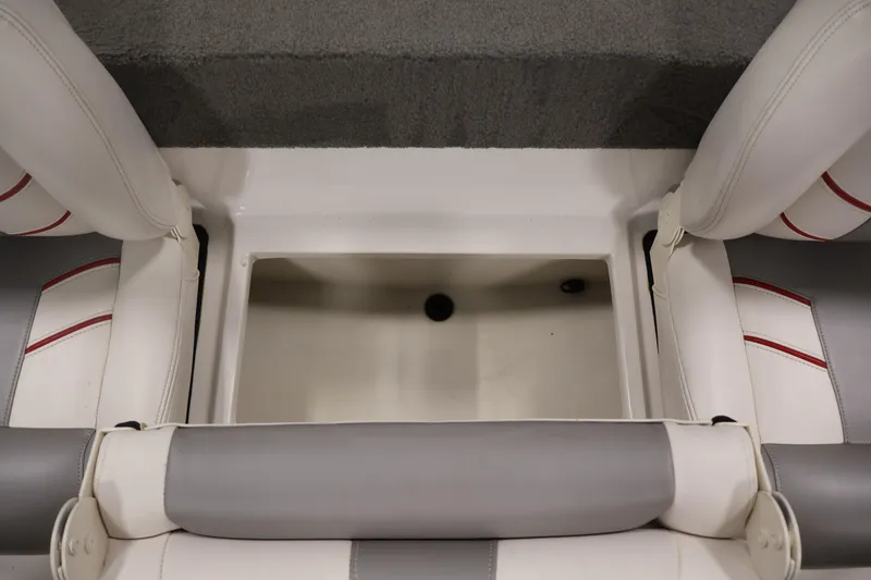 Slide: The Image of 2019 Nitro Z19 Sport boat interior storage compartment with cushioned seating. - 39