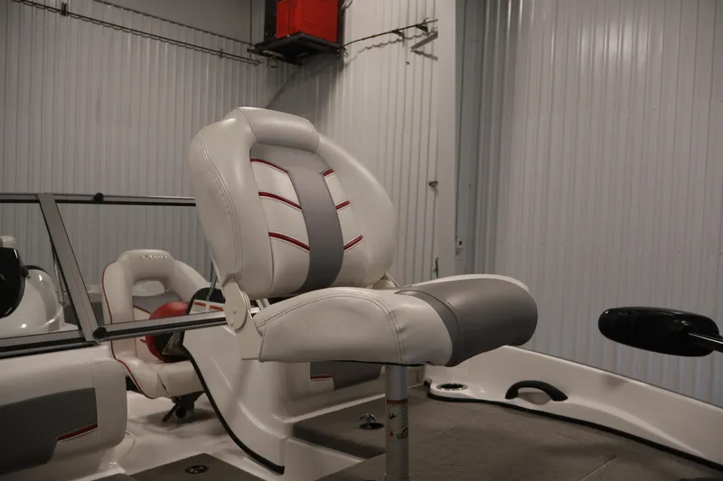 Slide: The Image of 2019 Nitro Z19 Sport boat seat in a sleek, modern interior setting. - 42