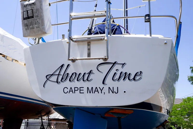 Slide: The Image of 2001 J Boats J/32 sailboat named "About Time" in Cape May, NJ. - 2