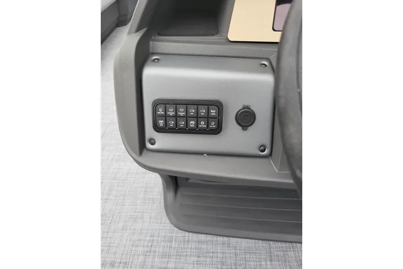 Slide: The Image of Control panel of 2026 Sun Tracker Party Barge 18 DLX pontoon boat. - 11