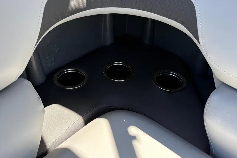 Slide: The Image of Cup holders on Sun Tracker Sportfish 24 XP3 boat, 2026 model, with sleek seating. - 41