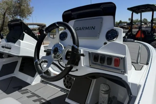 Slide: The Image of 2026 Nitro Z19 XL Pro boat dashboard with Garmin navigation system. - 5