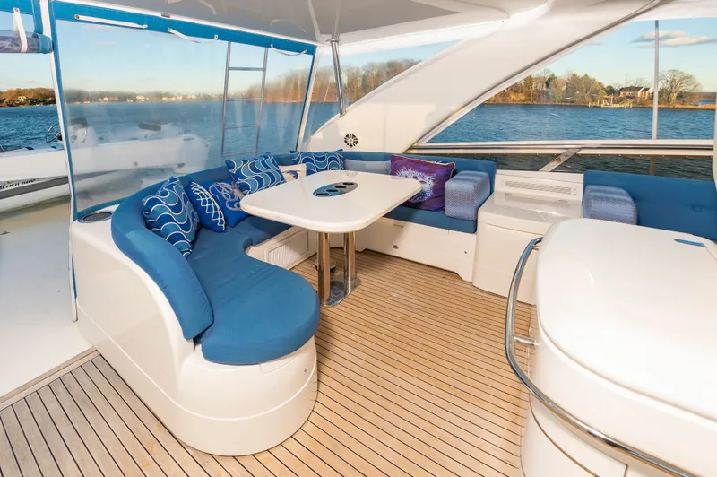 Slide: The Image of Luxurious seating area on a 2006 Princess 75 yacht. - 18