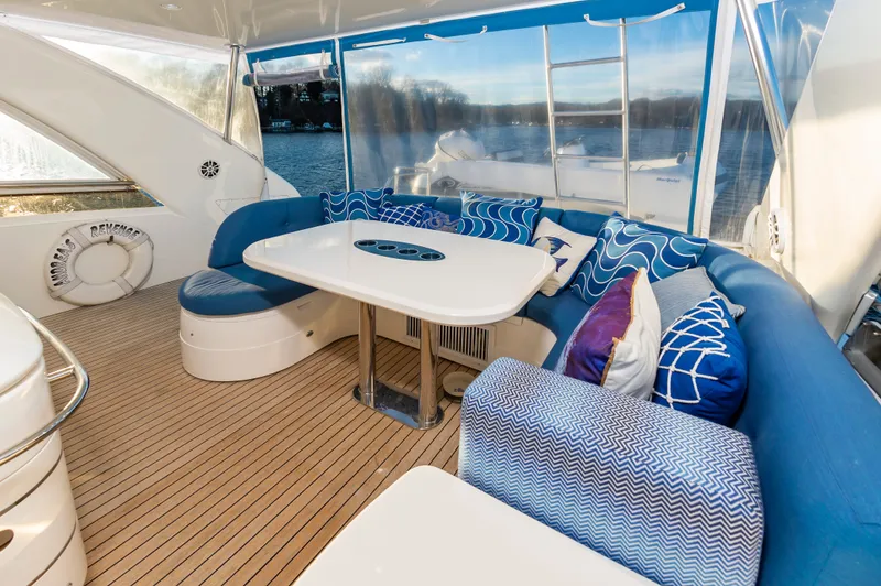 Slide: The Image of Luxurious seating area on a 2006 Princess 75 Motor Yacht. - 20