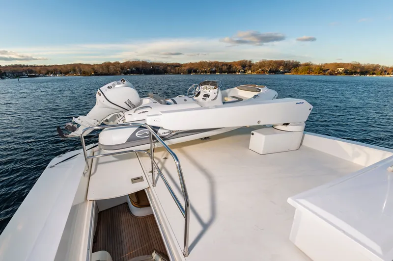 Slide: The Image of Princess 75 Motor Yacht 2006 on calm water with tender. - 24