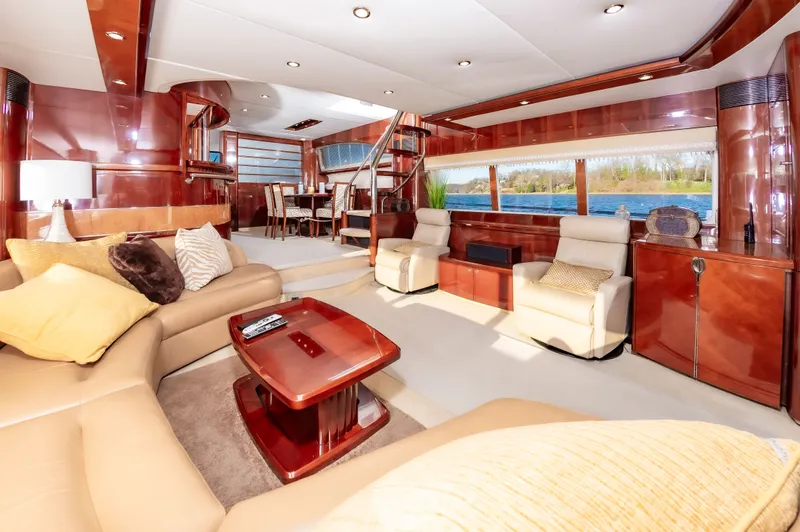 Slide: The Image of Luxurious interior of a 2006 Princess 75 Motor Yacht. - 30