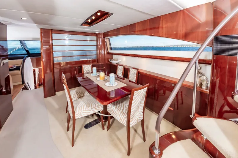 Slide: The Image of Luxurious dining area on a 2006 Princess 75 Motor Yacht. - 31