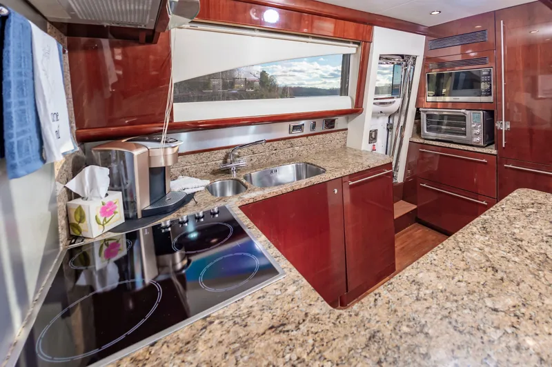 Slide: The Image of Luxurious kitchen on a 2006 Princess 75 Motor Yacht. - 35