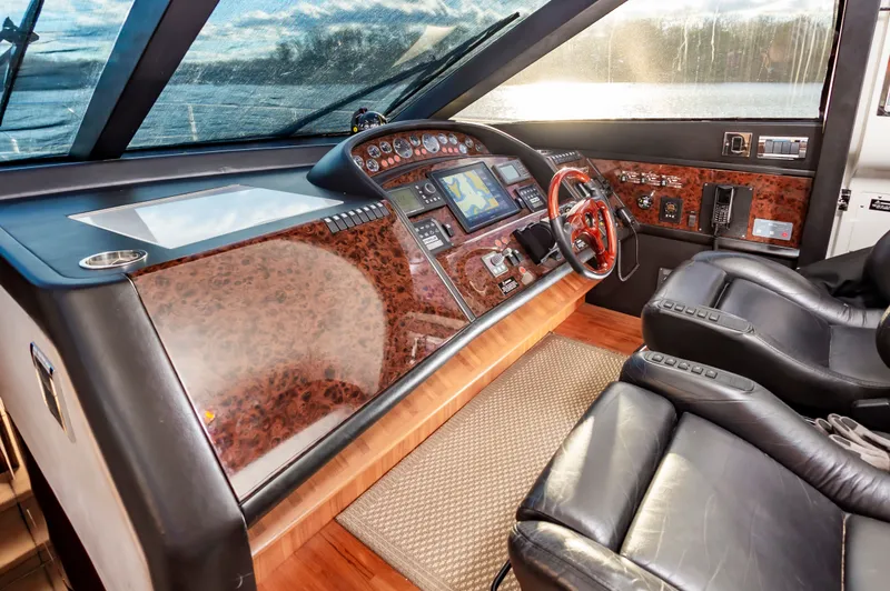 Slide: The Image of Luxurious cockpit of a 2006 Princess 75 Motor Yacht. - 46