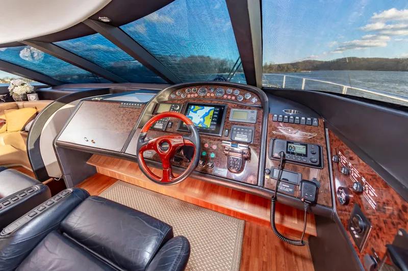 Slide: The Image of Luxurious cockpit of the 2006 Princess 75 Motor Yacht. - 47