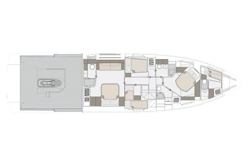 Slide: The Image of Manufacturer Provided Image: Floor plan of 2025 Azimut Seadeck 7 yacht, showcasing interior layout and design. - 8