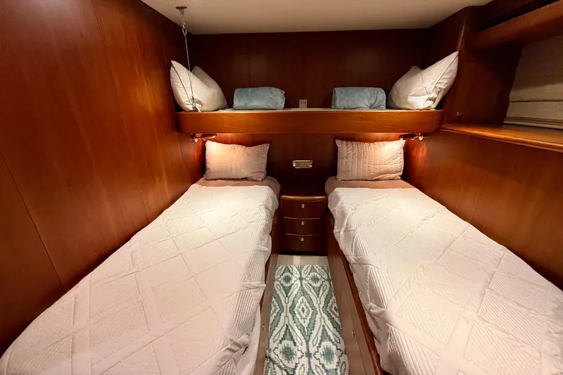 Slide: The Image of Luxurious twin cabin in 2002 Cheoy Lee 72 Raised Pilot House Motor Yacht. - 33