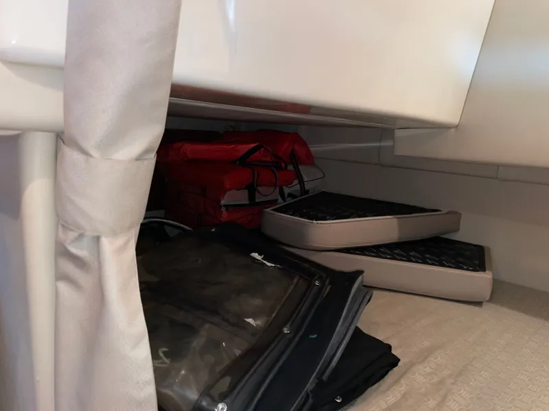 Slide: The Image of Interior of Monterey 280 Sport Cruiser with storage space. - 42