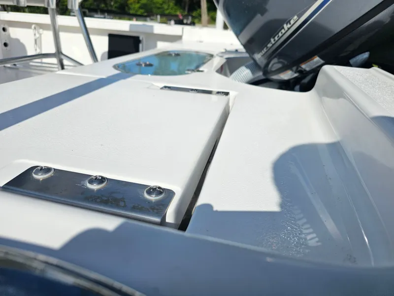 Slide: The Image of Close-up of 2025 Tidewater Bay Max 1910 boat deck. - 8