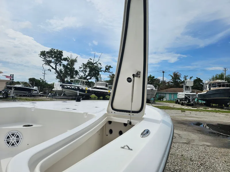 Slide: The Image of Tidewater Bay Max 1910 boat on dry dock, 2025 model. - 9