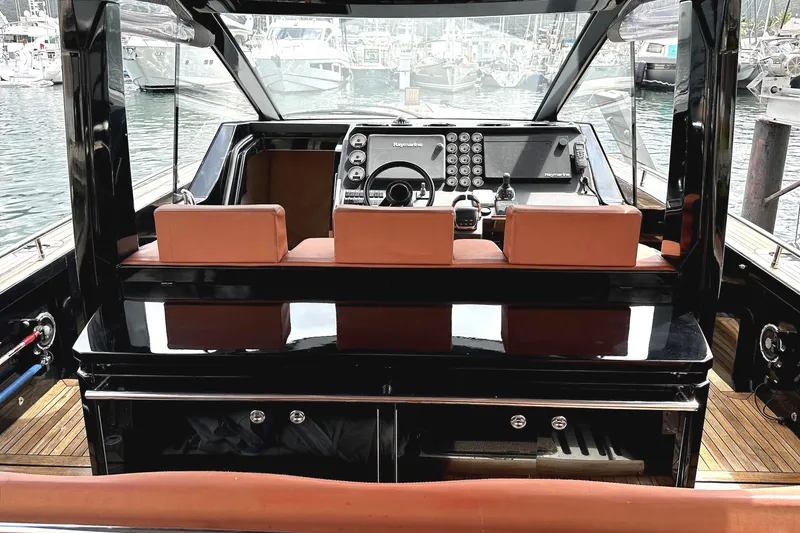 Slide: The Image of Interior view of 2013 Windy SR52 yacht cockpit with modern navigation equipment. - 8
