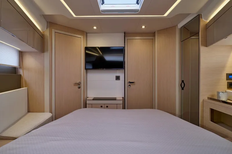 Slide: The Image of Luxurious interior cabin of 2027 Jeanneau DB/43 OB yacht with modern amenities. - 14