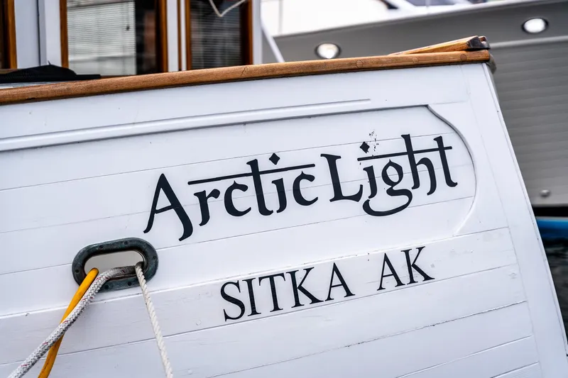 Slide: The Image of Stern of 1971 Philbrook's Trawler named Arctic Light, Sitka AK. - 3