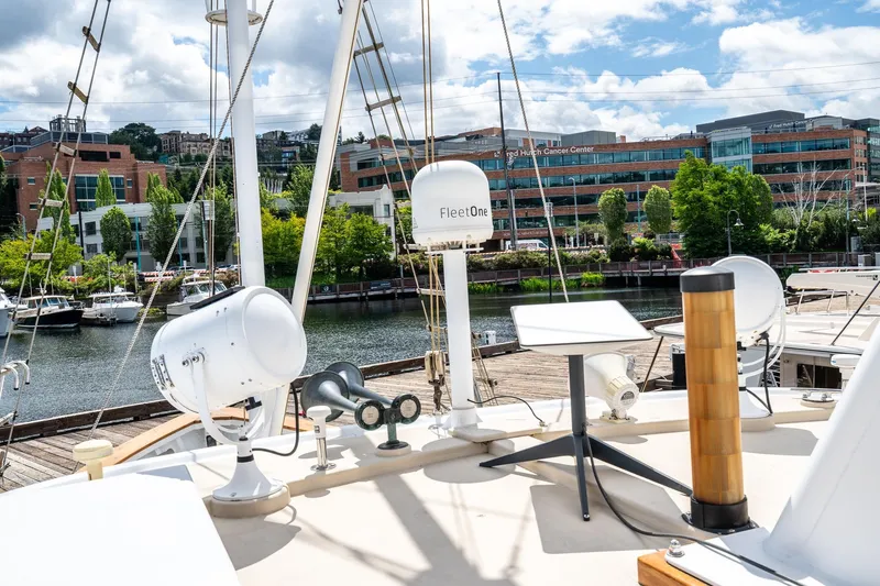 Slide: The Image of Philbrook's 1971 Trawler docked with modern equipment. - 31
