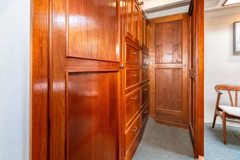Slide: The Image of Wood-paneled interior of a 1971 Philbrook's Trawler. - 35