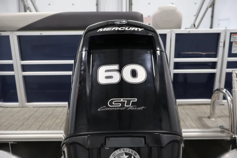 Slide: The Image of 2022 Sylvan 8520 Mirage with Mercury 60 CT Command Thrust outboard motor. - 35