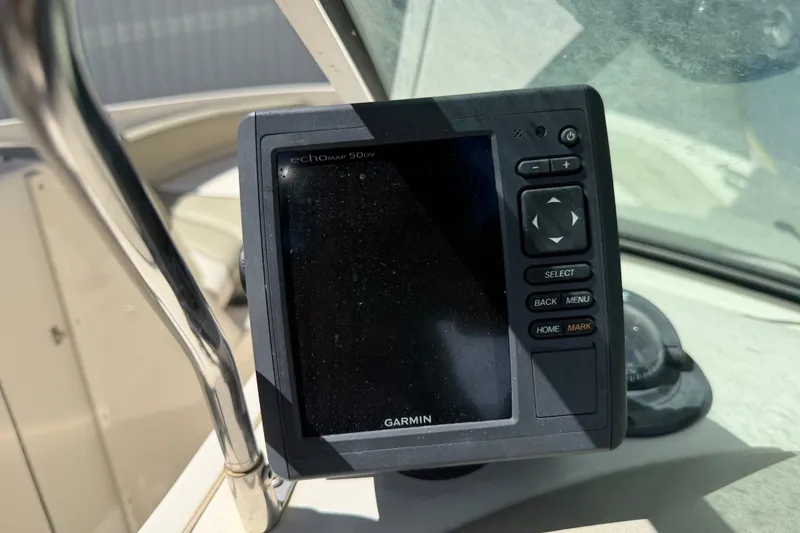 Slide: The Image of Garmin echoMAP 50dv on 2006 Sea Ray 240 Sundeck boat dashboard. - 27