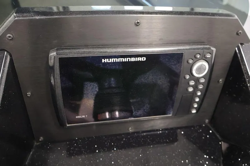 Slide: The Image of Humminbird Helix 7 fish finder on 2024 Crestliner XFC 179 boat dashboard. - 30