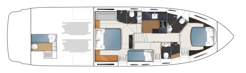 Slide: The Image of Manufacturer Provided Image: Princess V57 Lower Accommodation Layout - 42