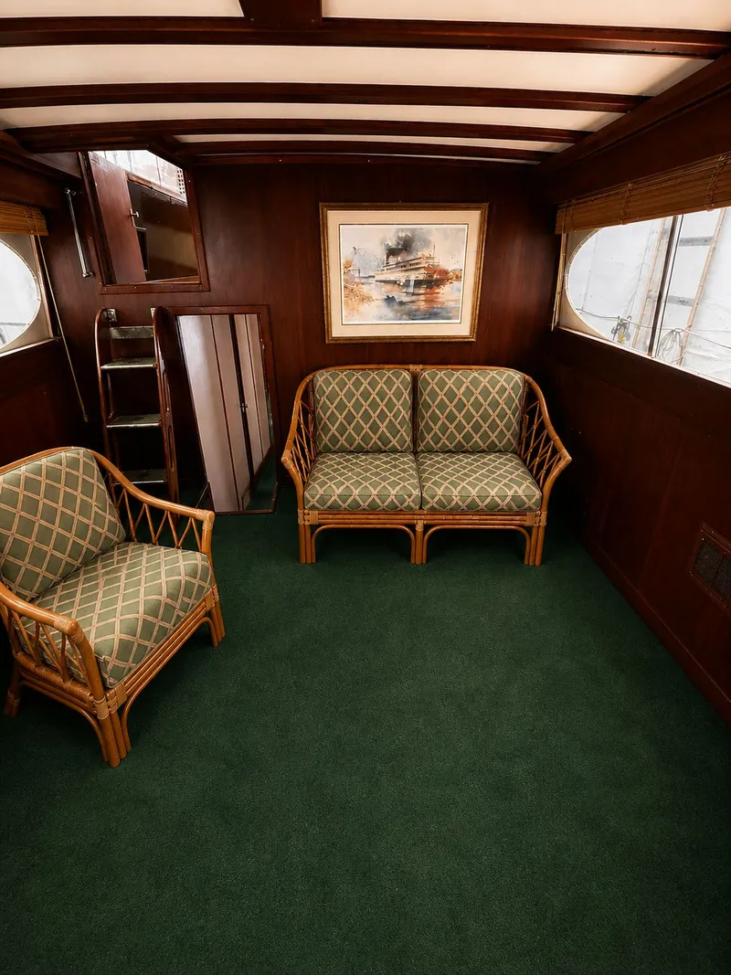 Slide: The Image of Interior of a 1951 Chris-Craft 50 Catalina yacht. - 16