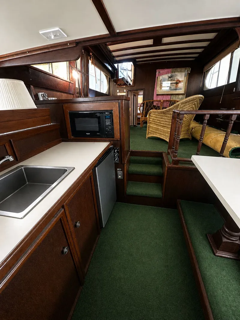 Slide: The Image of Interior of a 1951 Chris-Craft 50 Catalina yacht. - 22