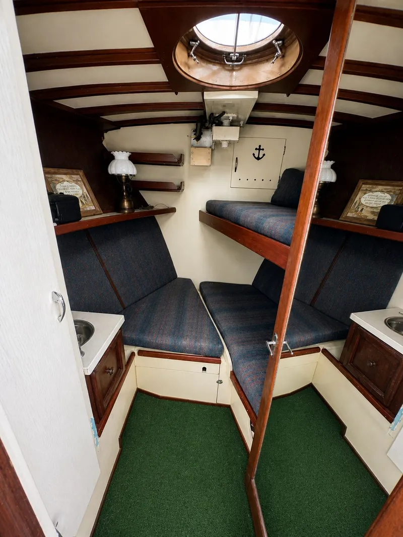 Slide: The Image of Interior of 1951 Chris-Craft 50 Catalina yacht cabin. - 24
