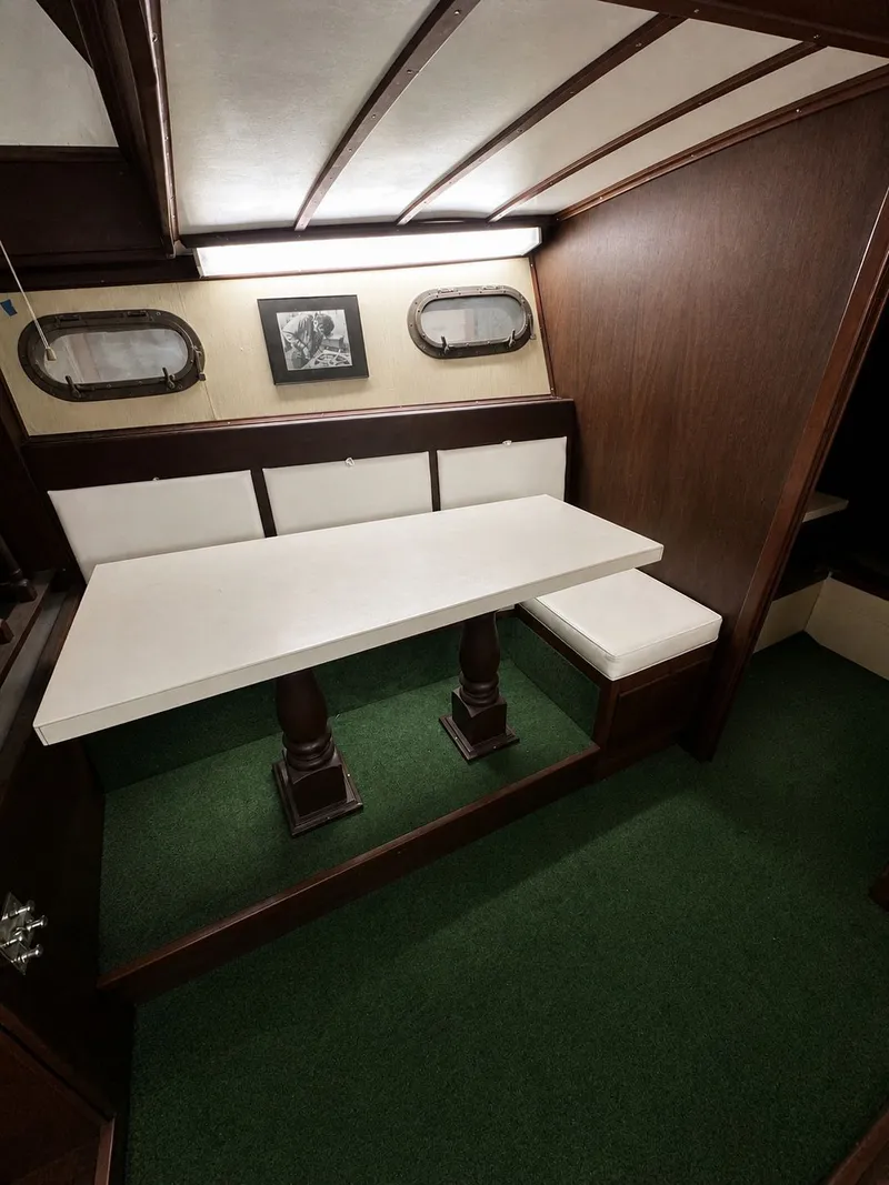 Slide: The Image of Interior of 1951 Chris-Craft 50 Catalina with dining table. - 25