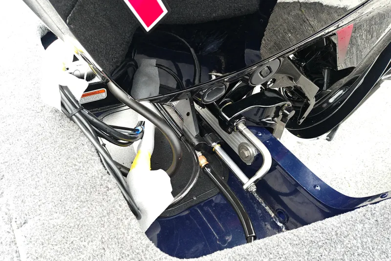 Slide: The Image of 2026 Tracker Pro Guide V-175 WT boat interior wiring and components detail. - 4