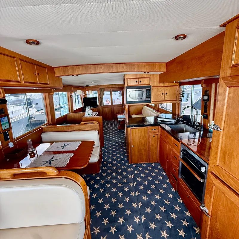 Slide: The Image of Interior of a 1999 Grand Banks 52 Europa yacht. - 14