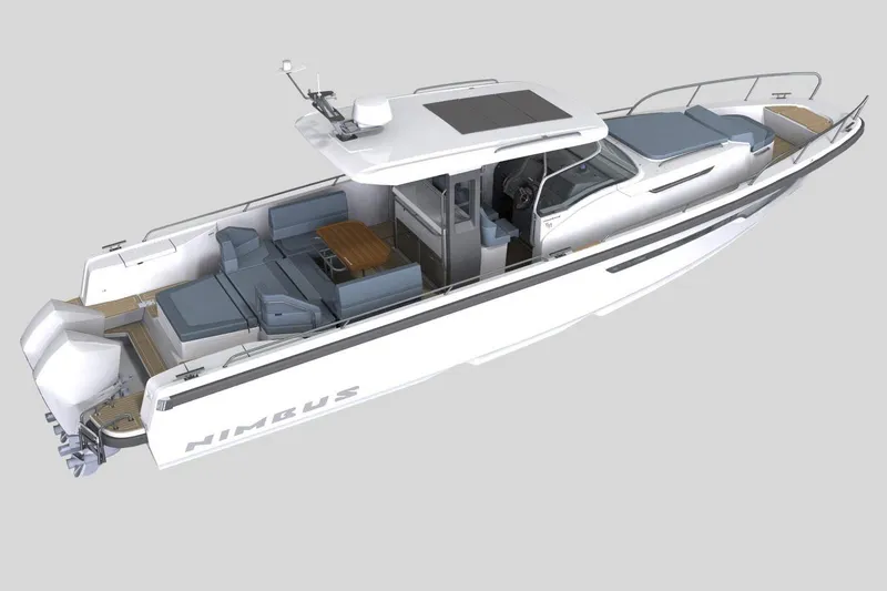 Slide: The Image of Manufacturer Provided Image: Nimbus Tender 11 boat 2025, modern design, luxurious features. - 13