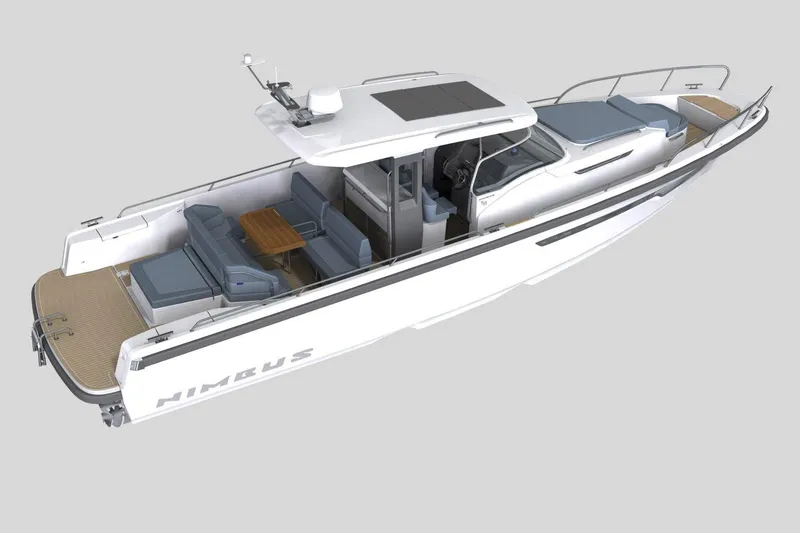 Slide: The Image of Manufacturer Provided Image: Nimbus Tender 11 boat 2025, modern design, luxurious features. - 14