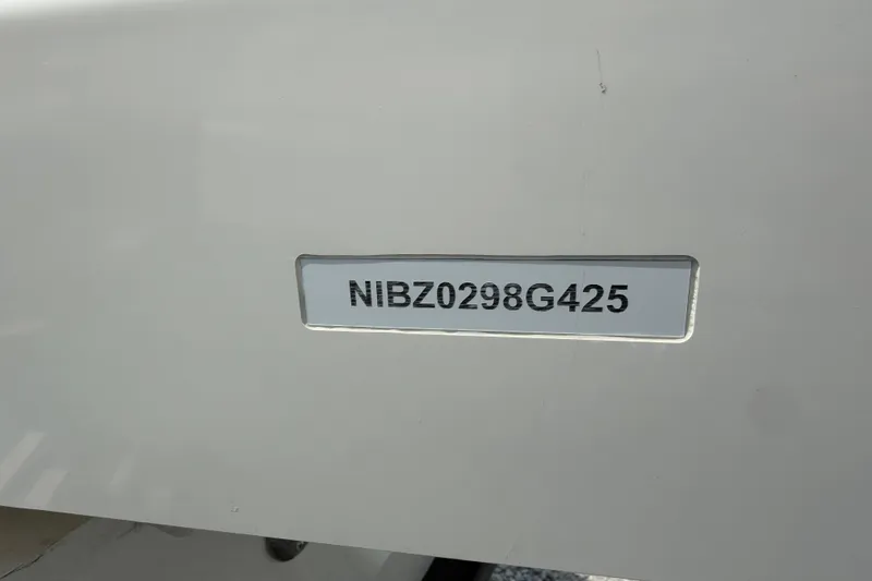 Slide: The Image of Hull identification number on 2025 Nimbus Tender 11 boat. - 42