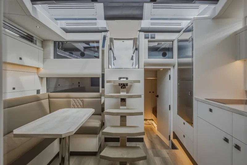 Slide: The Image of Luxurious interior of 2022 Steeler Bronson 50 yacht with modern design and elegant furnishings. - 65