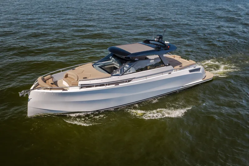 Slide: The Image of Steeler Bronson 50 yacht cruising on open water, 2022 model. - 3