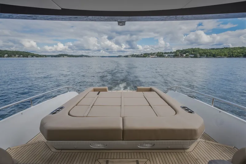 Slide: The Image of Luxurious 2022 Steeler Bronson 50 yacht with spacious deck and scenic water view. - 22