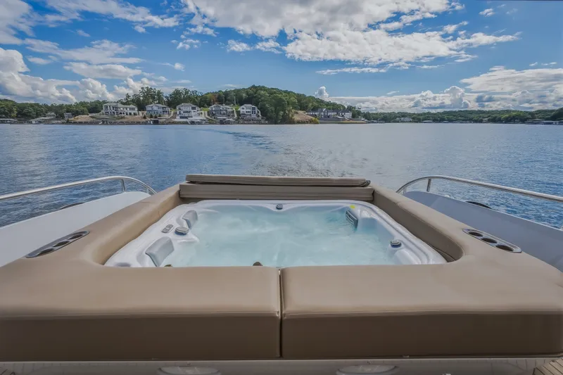 Slide: The Image of Luxury hot tub on Steeler Bronson 50 yacht, 2022, cruising scenic waters. - 28