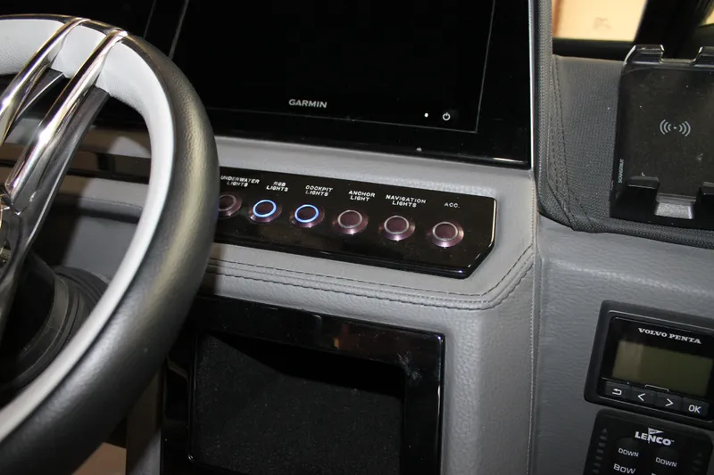 Slide: The Image of Dashboard of 2023 Cobalt R8 with steering wheel and control panel. - 24