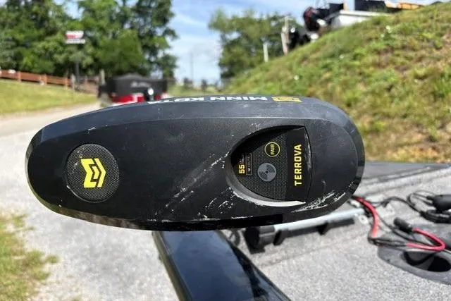 Slide: The Image of Minn Kota Terrova motor on 2023 Tracker Pro Team 175 TXW boat. - 13