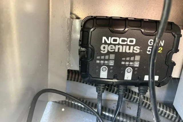 Slide: The Image of NOCO Genius GEN5X2 charger installed in 2023 Tracker Pro Team 175 TXW boat. - 8
