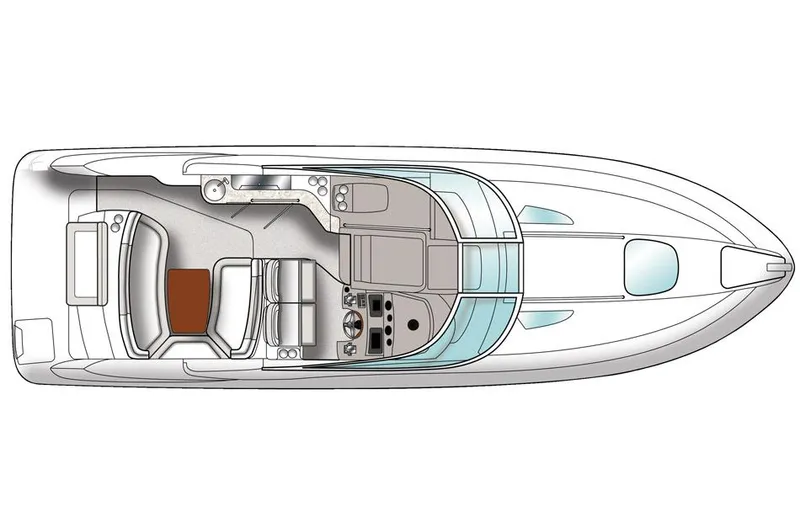 Slide: The Image of Manufacturer Provided Image: Top view layout of 2016 Sea Ray 310 Sundancer boat. - 14