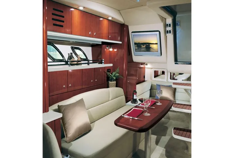 Slide: The Image of Manufacturer Provided Image: Luxurious interior of 2016 Sea Ray 310 Sundancer yacht with dining area. - 8