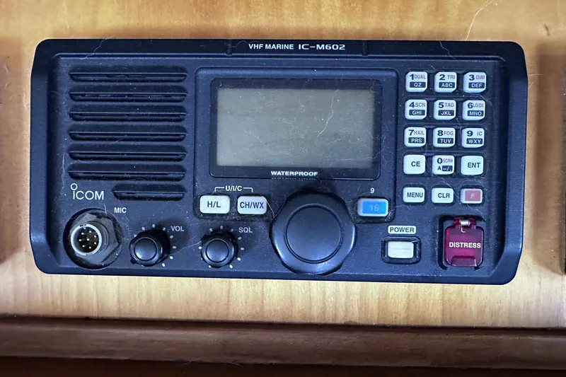 Slide: The Image of VHF Marine IC-M602 radio on 2004 McKinna 57 PHMY Widebody yacht. - 58