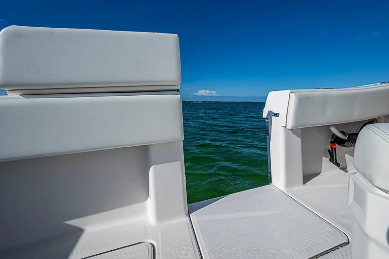 Slide: The Image of 2022 Invincible 39 Open Fisherman boat interior with ocean view. - 61